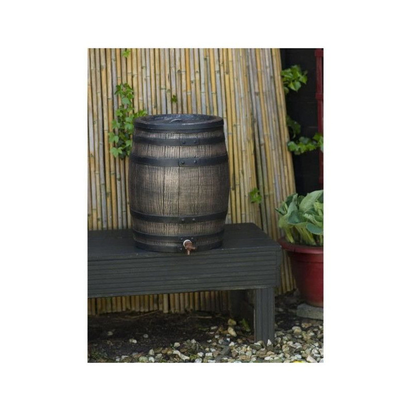 Barrel-shaped water collector - NATURE - In rotomolded PE - 120 liters