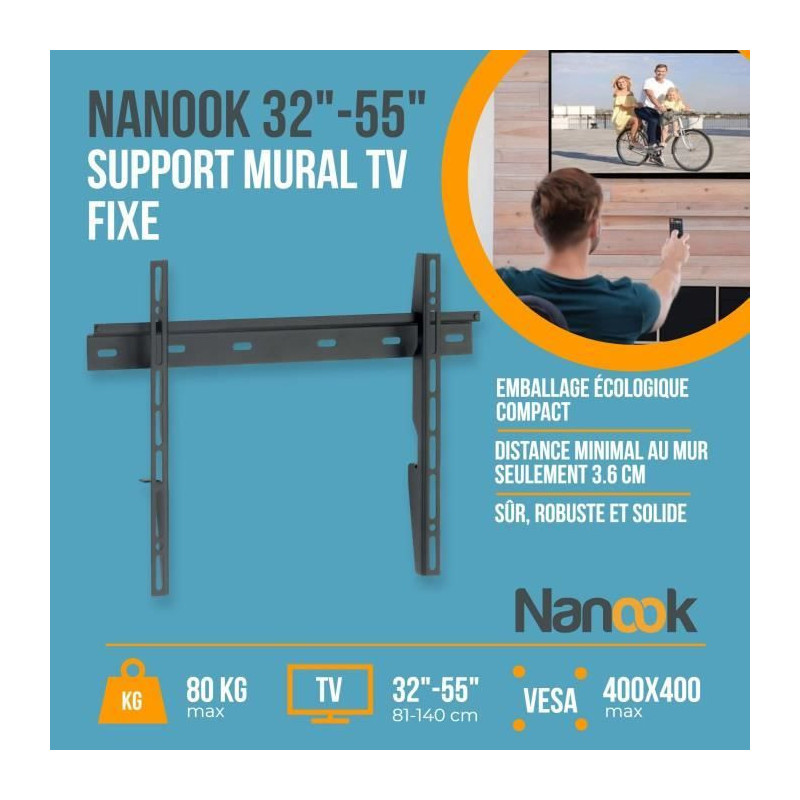 NANOOK TV Wall Mount - Ultra Flat - 32-55 Inches - for LCD and (O)LED