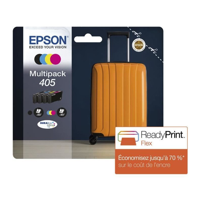 Pack of 4 Ink cartridges - 405 Ultra Ink - EPSON - WorkForce WF-7830,