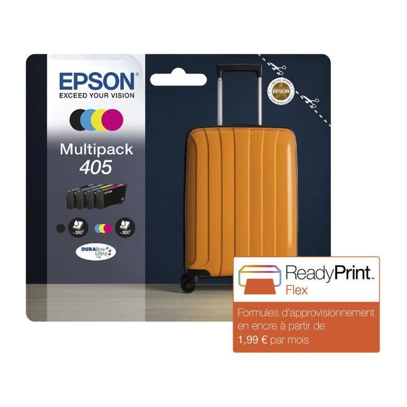Pack of 4 Ink cartridges - 405 Ultra Ink - EPSON - WorkForce WF-7830,