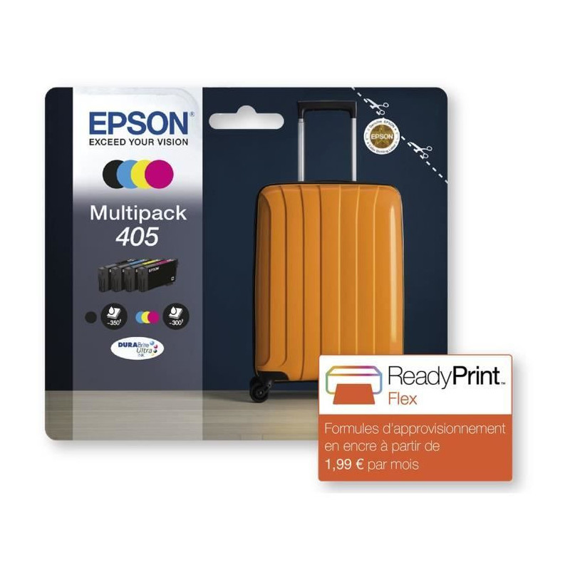 Pack of 4 Ink cartridges - 405 Ultra Ink - EPSON - WorkForce WF-7830,