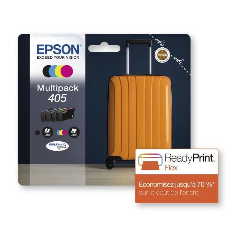 Pack of 4 Ink cartridges - 405 Ultra Ink - EPSON - WorkForce WF-7830,