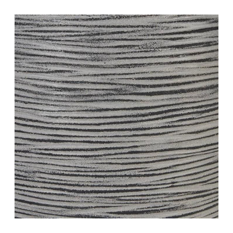 Capi Flowerpot Nature Rib elegant low 46 x 58 cm Anthracite KOFZ783