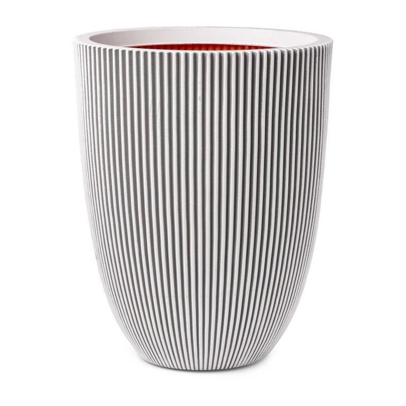 Capi Elegant Groove Vase 46x58 cm Ivory 445499