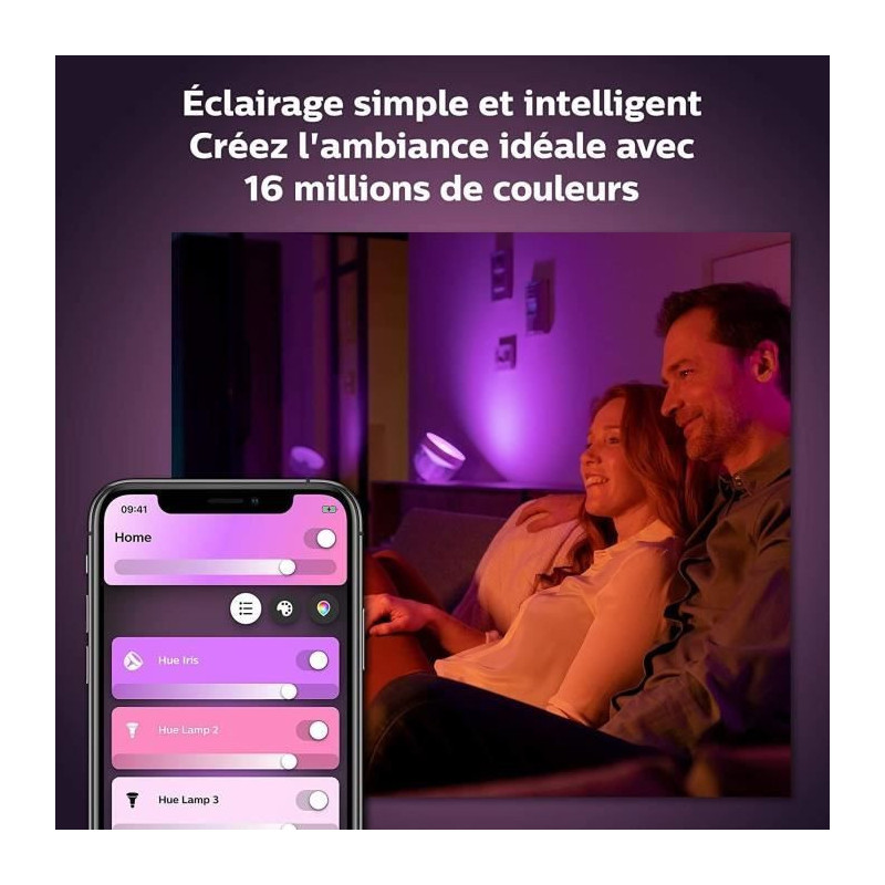 Philips Hue White & Color Ambiance, Iris lamp, Bluetooth, Black compat
