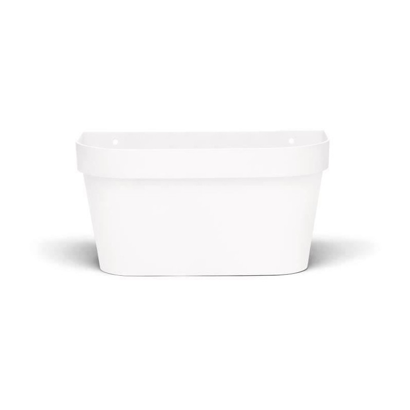 Wall pot - GARDEN ID Star - White 36 x 16 cm - Water reserve with over