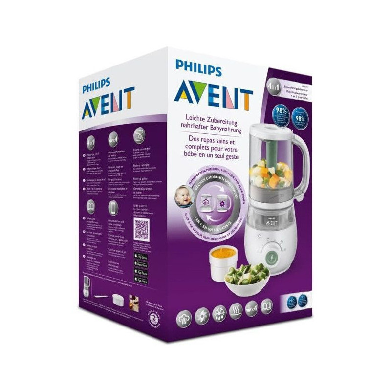 PHILIPS AVENT 4-in-1 Baby Food Maker - Steams - Mixes - Heats - Defros