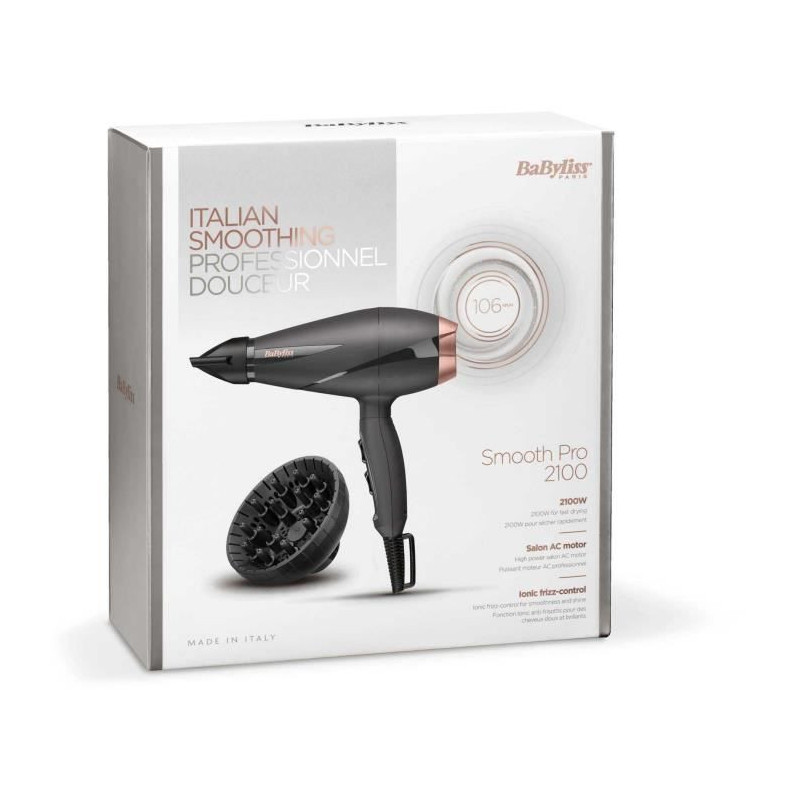BABYLISS 6709DE - Hair dryer Smooth Pro 2100W - 2 temperatures / 2 spe