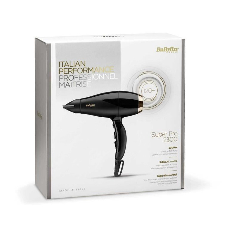 BABYLISS 6714E - Hair dryer Super Pro 2300W - 3 temperatures / 2 speed