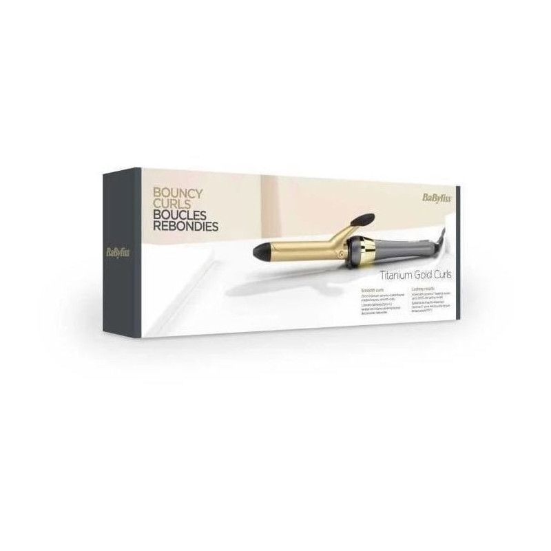 Berry Crush Tong Curler - BABYLISS - 2524PE - 25 mm barrel - Titanium-