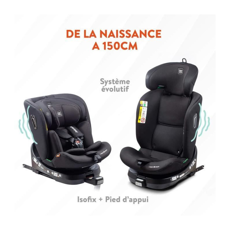 Car seat - BABYAUTO - AITANA GREY ANTHRACITE - From birth to 12 years