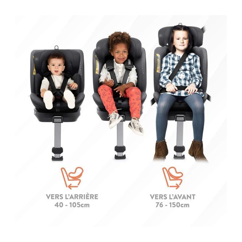 Car seat - BABYAUTO - AITANA GREY ANTHRACITE - From birth to 12 years