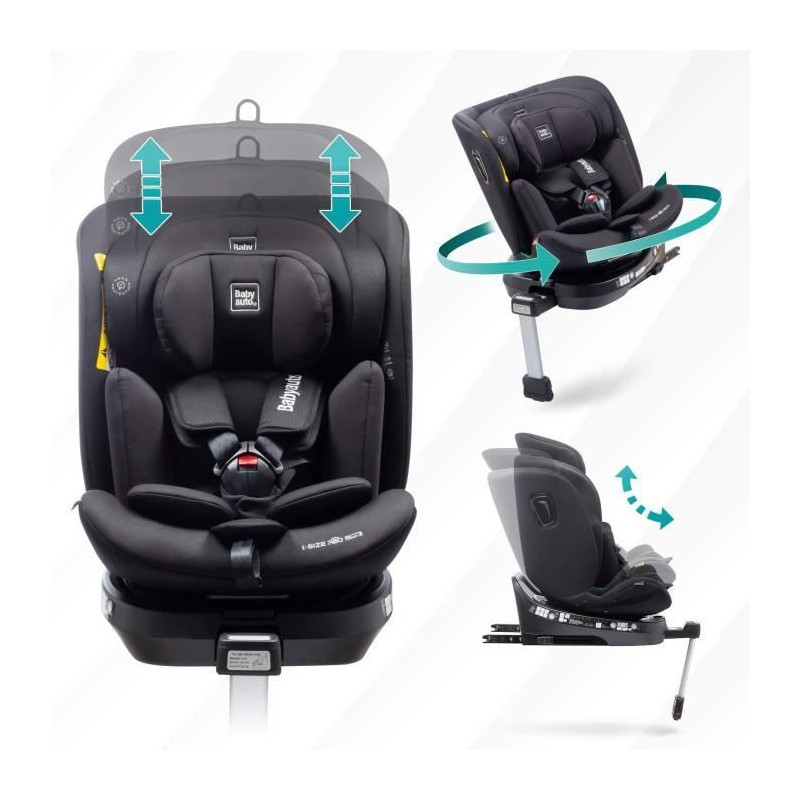 Car seat - BABYAUTO - AITANA GREY ANTHRACITE - From birth to 12 years
