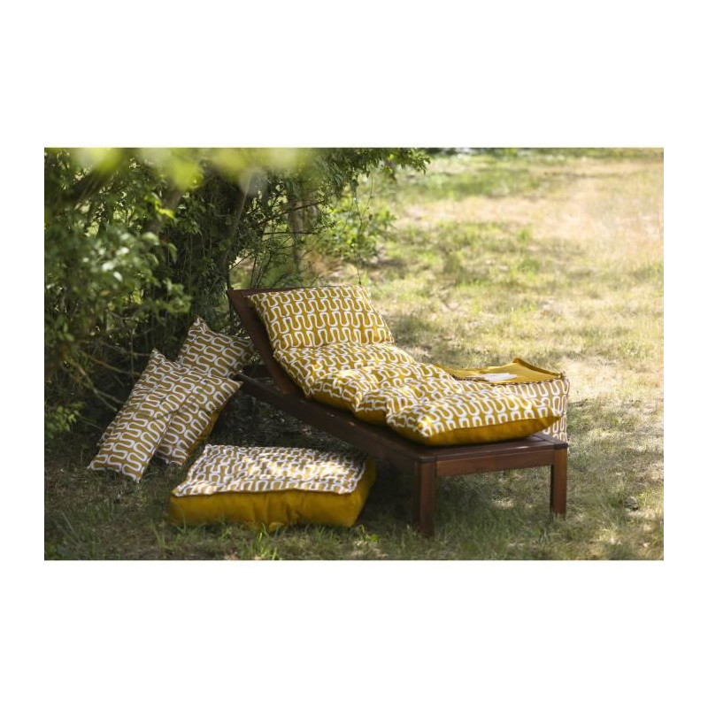 Sun lounger cushion - PRIVATE GARDEN - ELECTRO FLAKES - Cumin