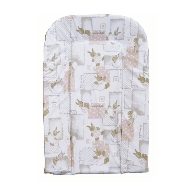 Changing mat - BAMBISOL - Foam board - Beige rabbit print
