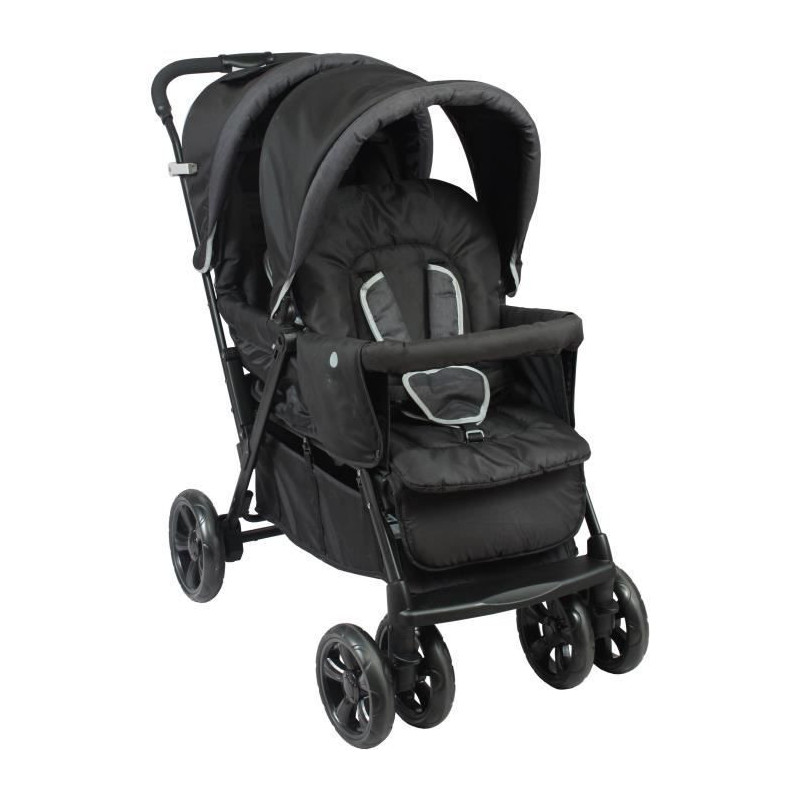 BAMBISOL Double Stroller - Fully equipped - Rain cover included - Easy