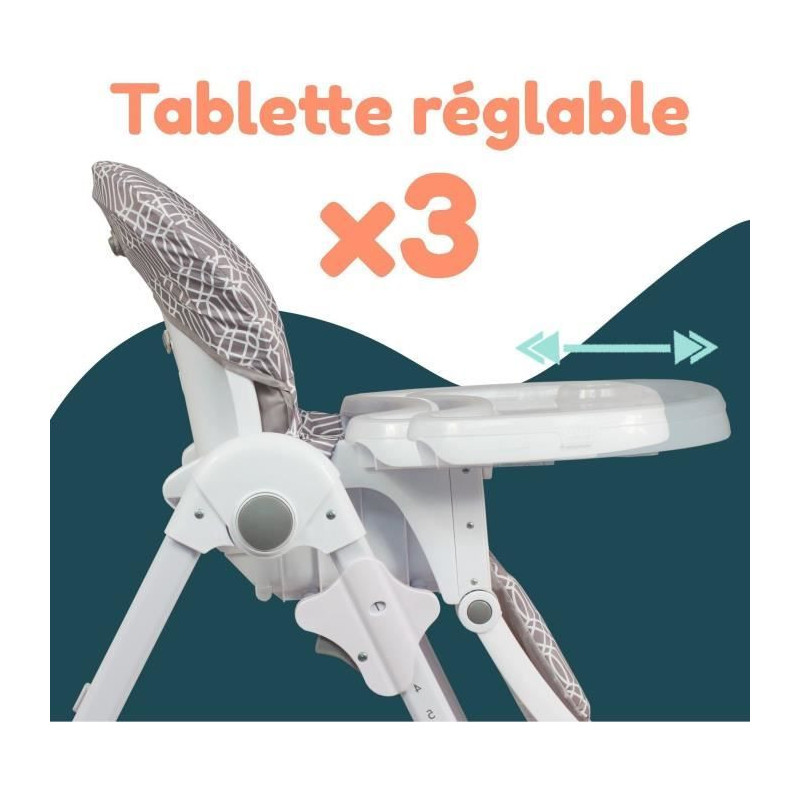 Multi-position high chair - BAMBISOL - Reclining - Up to 3 years - Bei