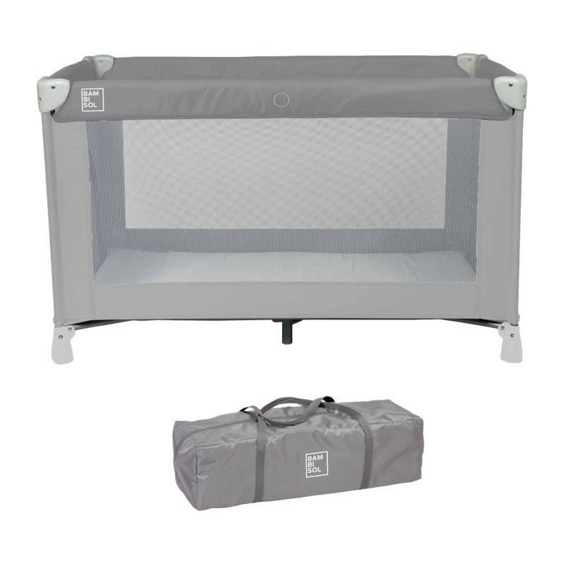 BAMBISOL travel cot 120x60 cm - From birth to 3 months - Mattress and