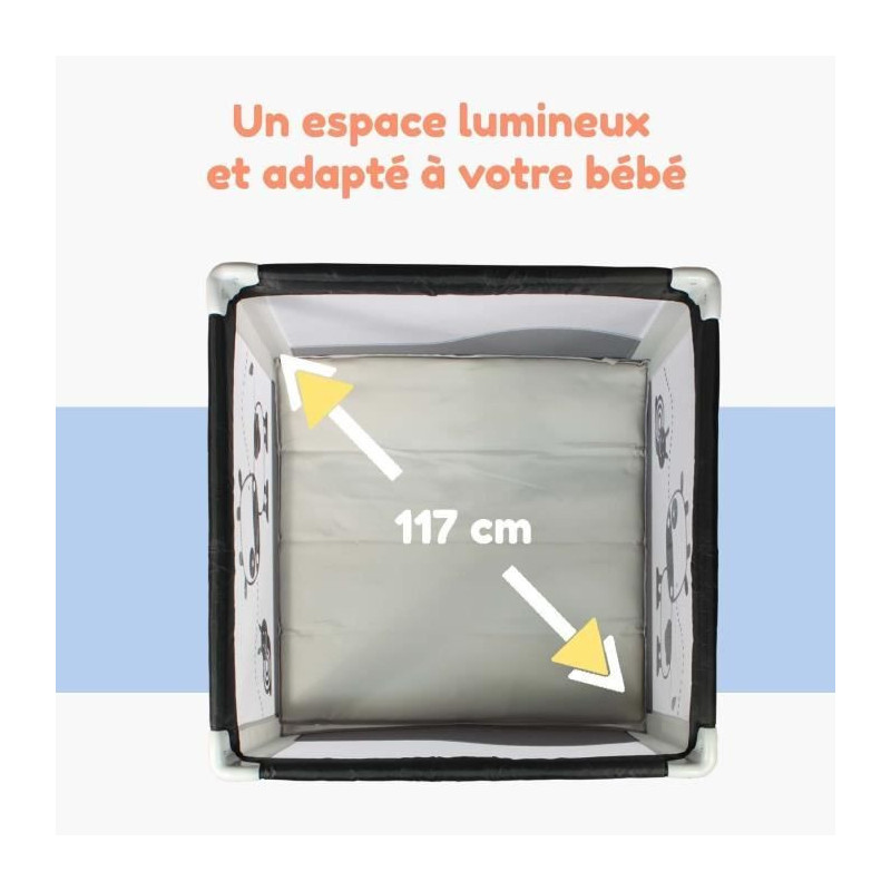 BAMBISOL - Folding Baby Playpen 90 x 90cm - Play Area, Carry Bag