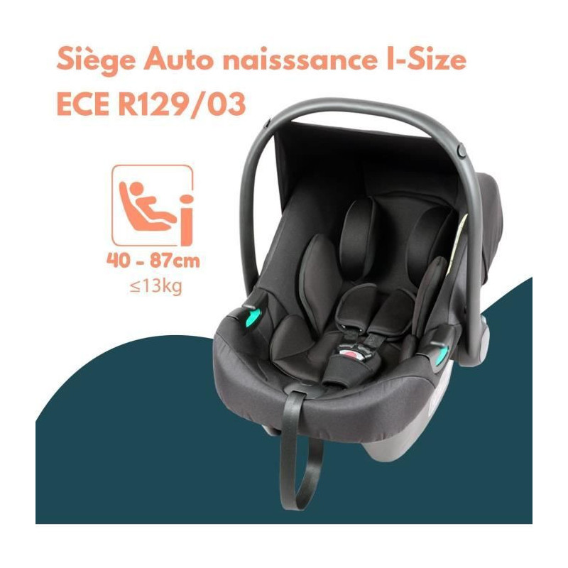 Double twin stroller - BAMBISOL - Combined Double Stroller + I-size Ca