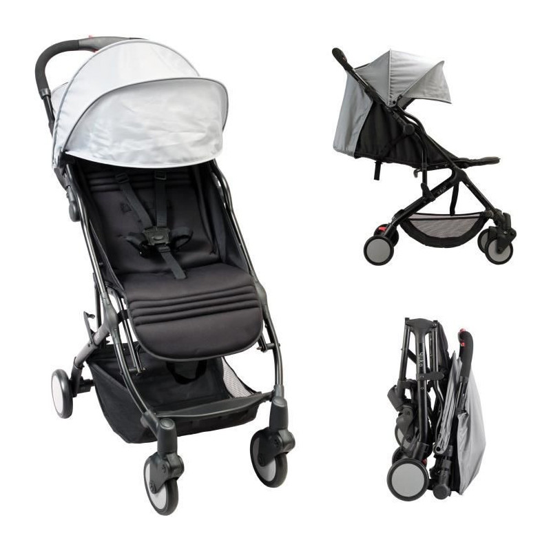 BAMBIKID Yuko City Stroller - Ultra Compact - Gray