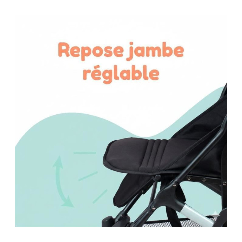 BAMBIKID Yuko City Stroller - Ultra Compact - Gray