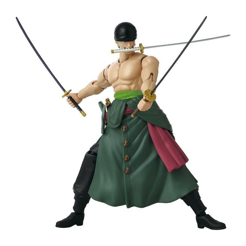 Anime Heroes Figure - BANDAI - One Piece Zoro Style 3 Swords 17 cm - 1