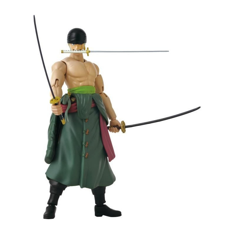 Anime Heroes Figure - BANDAI - One Piece Zoro Style 3 Swords 17 cm - 1