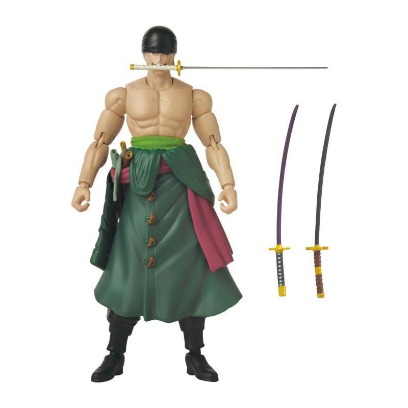 Anime Heroes Figure - BANDAI - One Piece Zoro Style 3 Swords 17 cm - 1