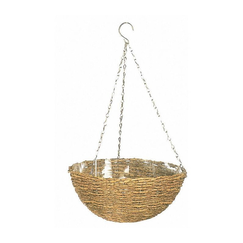 Hanging basket - GARDEN ID Rustic - 35 cm - plastic shell (indoor/outd