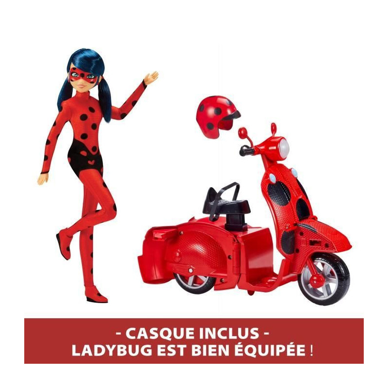 Miraculous Switch'n go scooter + Ladybug Lucky Charm BANDAI articulate