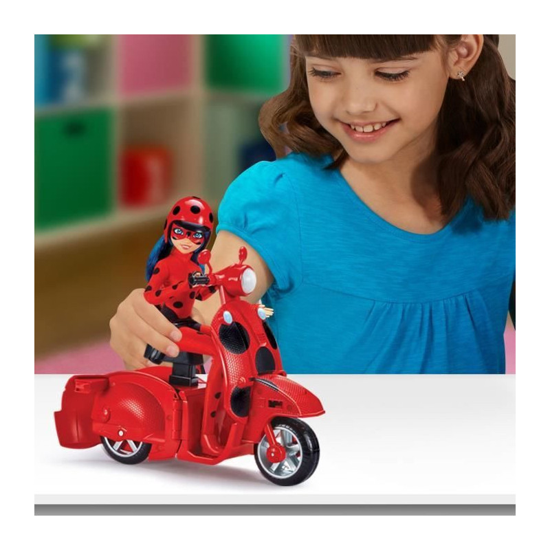 Miraculous Switch'n go scooter + Ladybug Lucky Charm BANDAI articulate