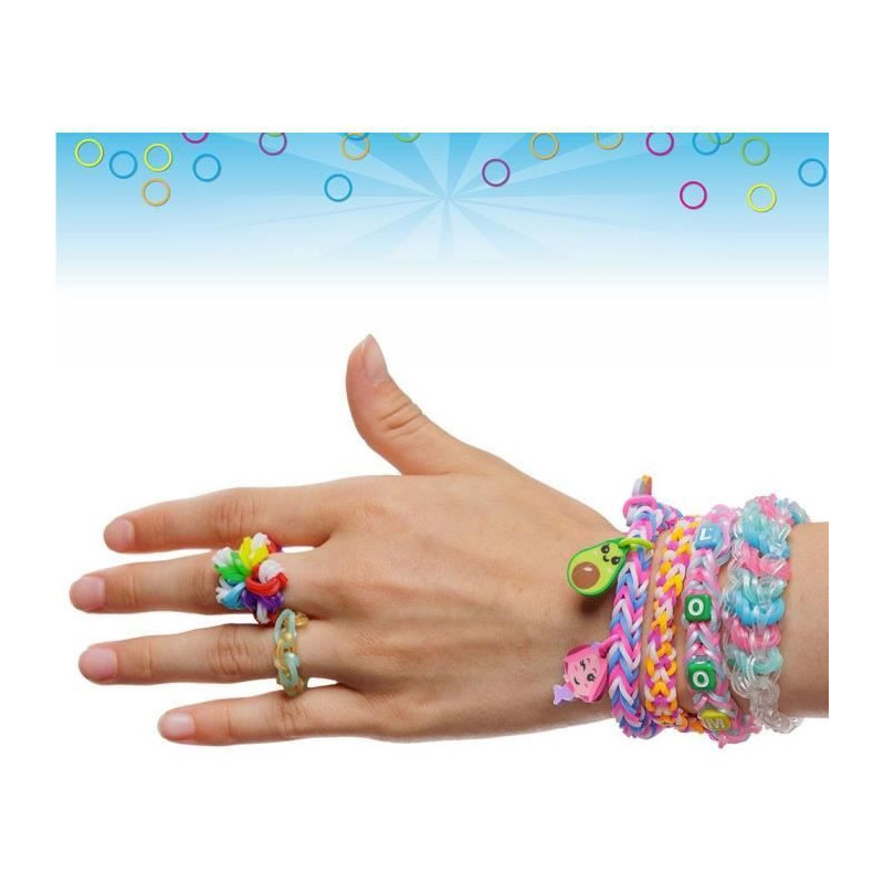 Bandai - Rainbow Loom Mega Combo Set - Bracelet Making - Loom with 560