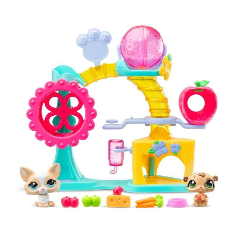 BANDAI - Littlest Pet Shop - Fun Factory Box - Playset with 2 animals,