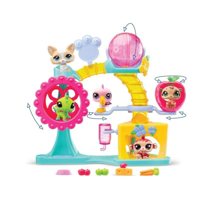 BANDAI - Littlest Pet Shop - Fun Factory Box - Playset with 2 animals,