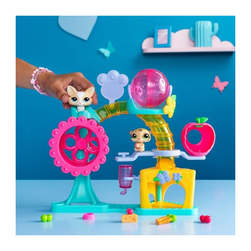 BANDAI - Littlest Pet Shop - Fun Factory Box - Playset with 2 animals,