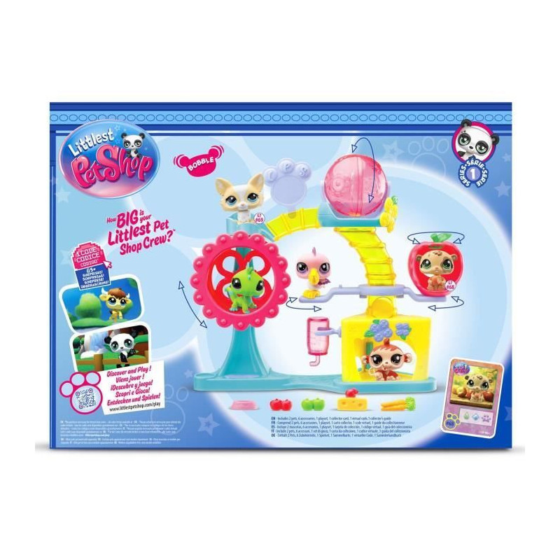 BANDAI - Littlest Pet Shop - Fun Factory Box - Playset with 2 animals,