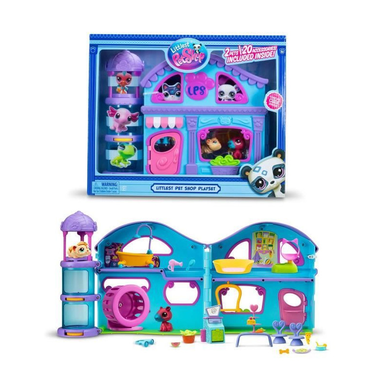 The Big House - BANDAI - Littlest Pet Shop with 3 pets including 1 exc