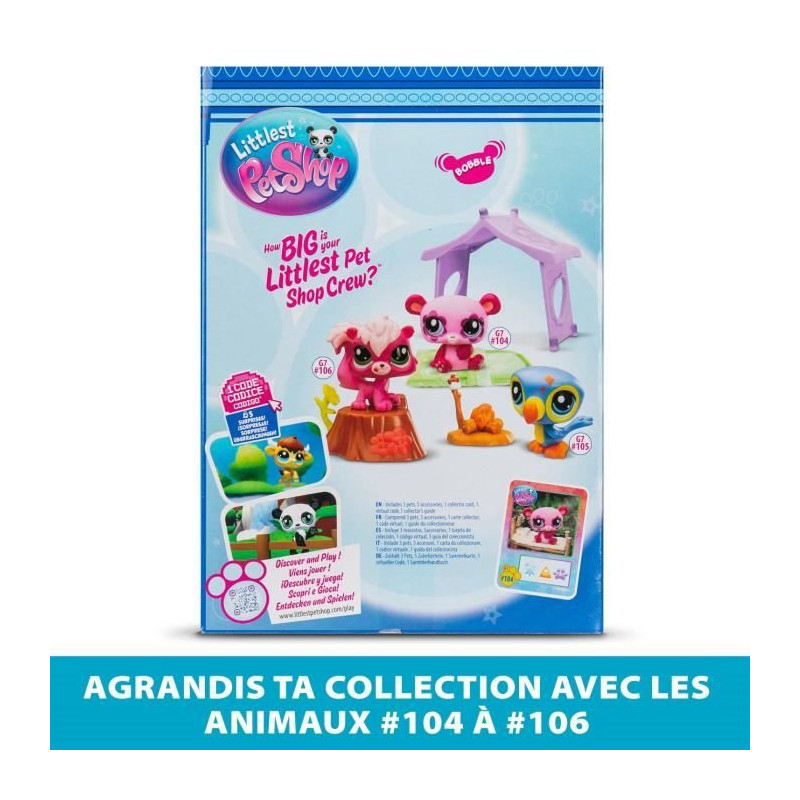 Pack a theme 3 Pets - BANDAI - Littlest Pet Shop Camping - Animals and