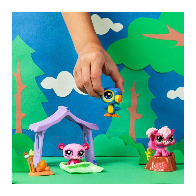 Pack a theme 3 Pets - BANDAI - Littlest Pet Shop Camping - Animals and