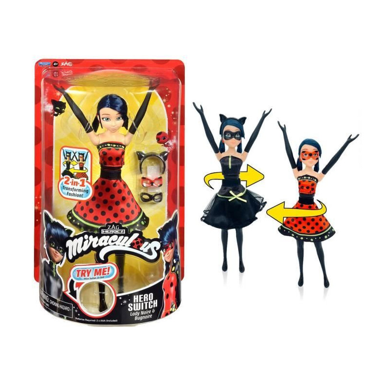 Ladybug Transformation Doll - BANDAI - Miraculous 26 cm - Change of ou