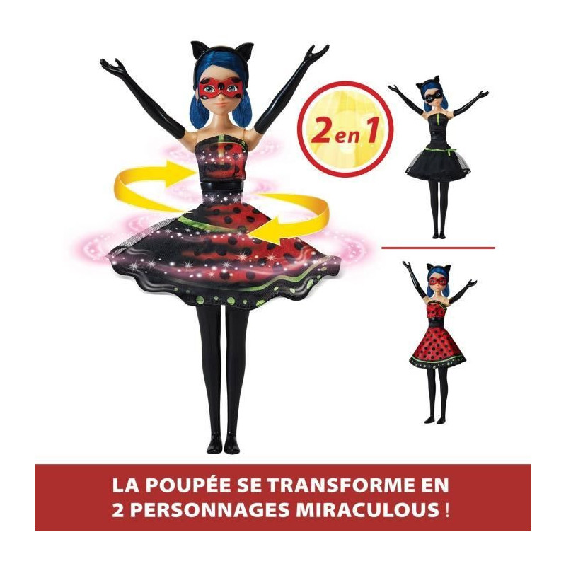 Ladybug Transformation Doll - BANDAI - Miraculous 26 cm - Change of ou