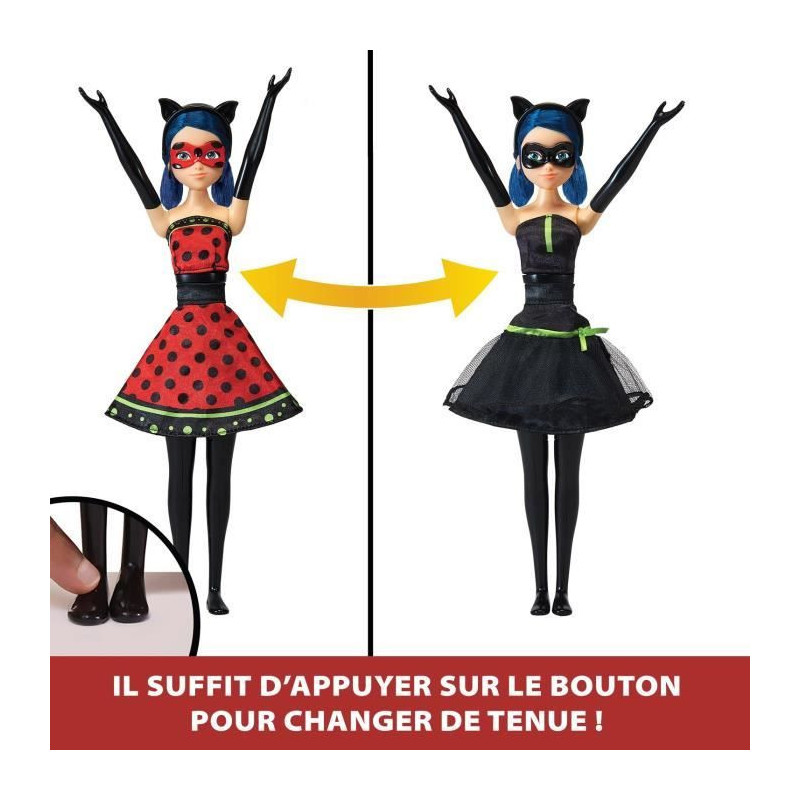 Ladybug Transformation Doll - BANDAI - Miraculous 26 cm - Change of ou