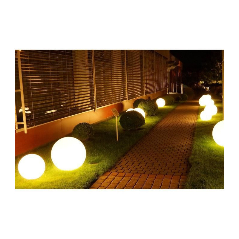 LUMISKY - Wired ball light for outdoor LED - white BOBBY - Ø50cm E27