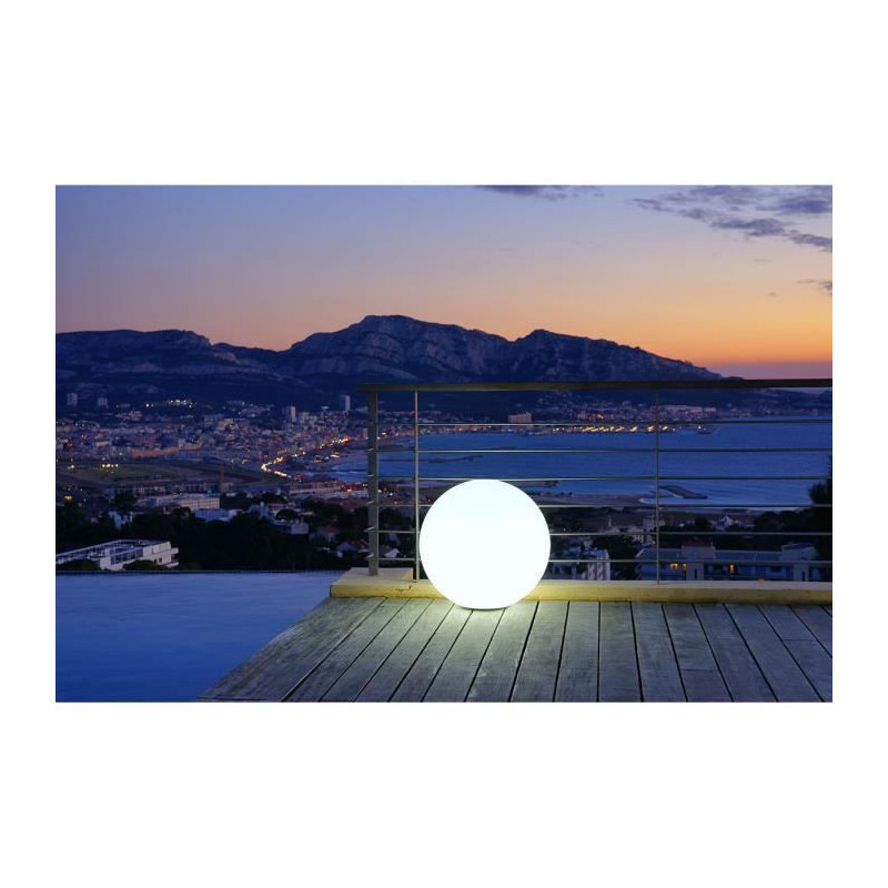 LUMISKY - Wired outdoor LED light ball - white BOBBY - Ø60cm E27 base