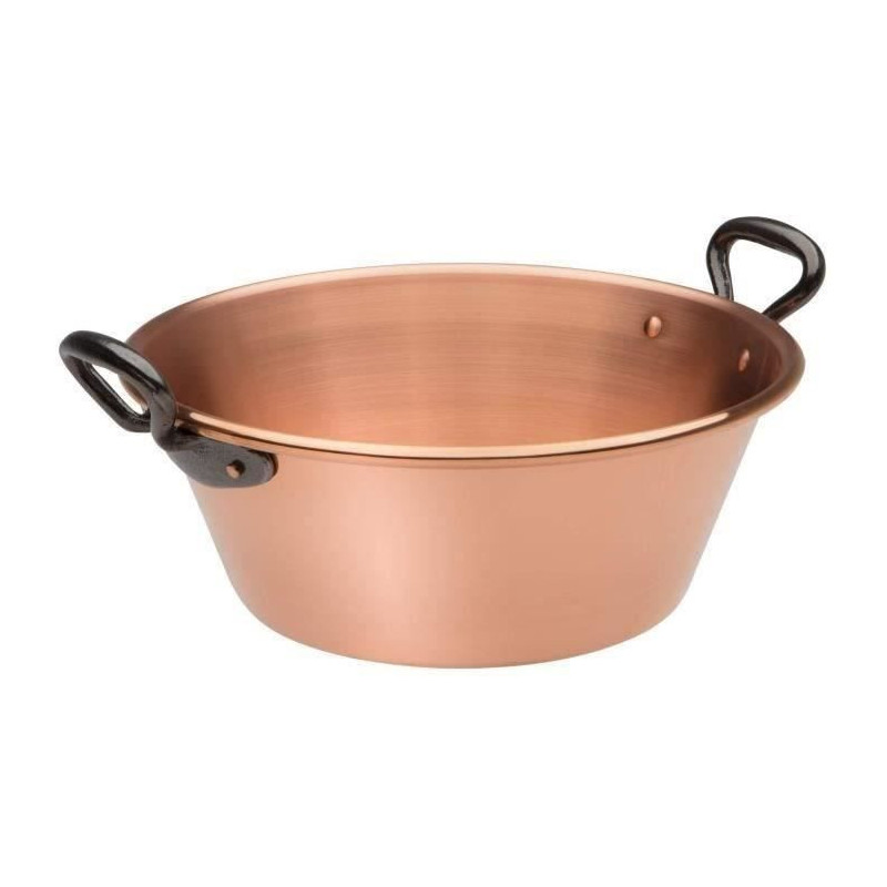 BAUMALU Jam bowl 26 cm copper 12/10 handles cast iron