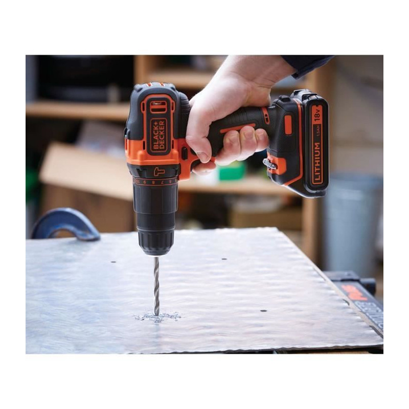 BLACK & DECKER - Percussion Drill - Li Ion Battery 2x18 V + 80 Accesso