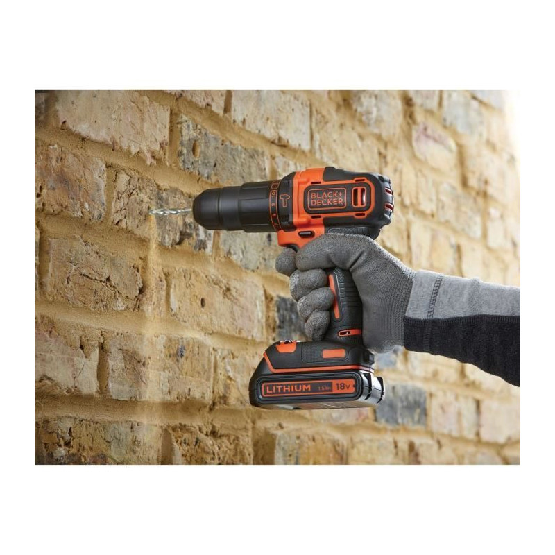 BLACK & DECKER - Percussion Drill - Li Ion Battery 2x18 V + 80 Accesso