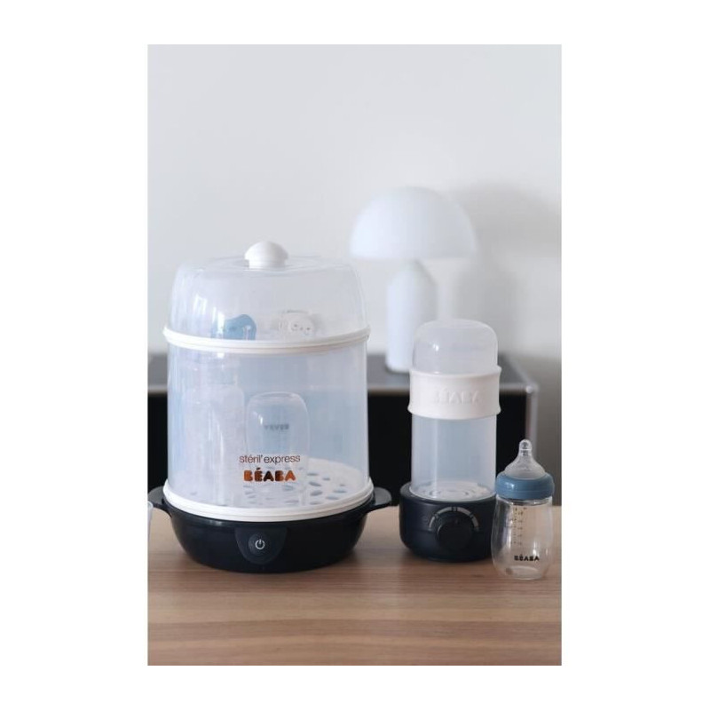 BEABA Baby milk second, steam bottle warmer, night blue