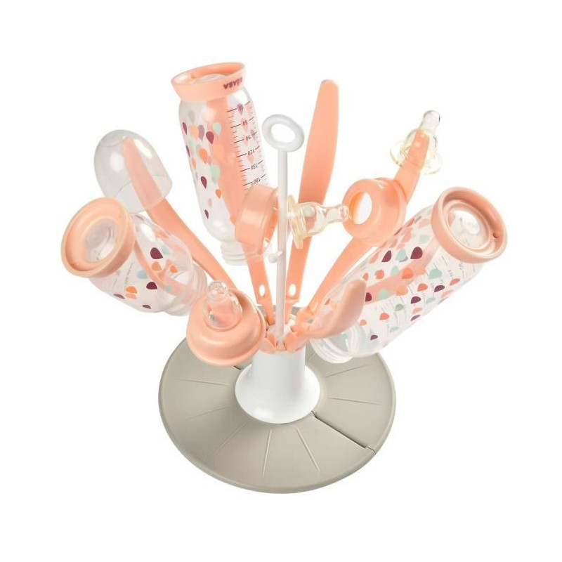 BEABA Drip baby bottles collapsible flower pink